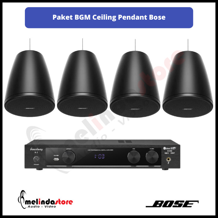 Paket Background Music Speaker Ceiling Pendant Bose DM3P A